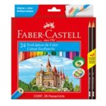 LAPICES ECO FABER *24 LARGOS + SACAPUNTAS LINEA ROJA