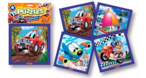 PUZZLES X4 DINO-GRANJA-TRANSPORTE