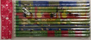 LAPIZ NEGRO X12 BARBIE/ H. ARAÑA / MICKEY / POOH