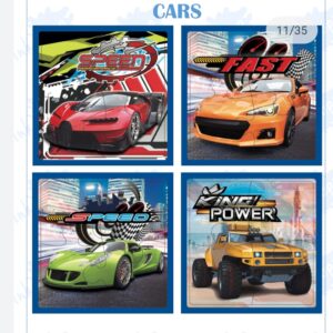 INKDROP PUZZLE AUTOS X4 PZAS