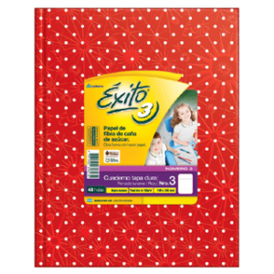 CUADERNO EXITO 19*24*48 H LUNAR = ROJO 100977