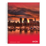 CUADERNO 16X21 AVON ESPIRAL 46H CUADRO 103122