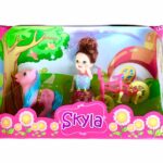 MUÑECA SKYLA CON BICI Y PONY