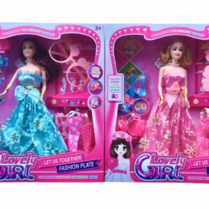 MUÑECA CON VESTIDOS Y ANTEOJOS LOVELY GIRL