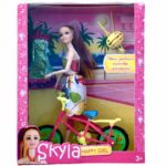 MUÑECA SKYLA CON BICICLETA 23206