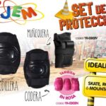 SET PROTECCION CASCO+RODILLERA+CODERA  YX403 NEGRO