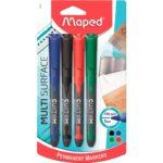 MARCADORES PERMANTE PUNTA FINA BLISTER X 4 COLORES 734517
