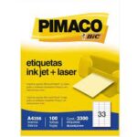 ETIQUETA 33 PIMACO 825 UNI 25.4*63.5 MM