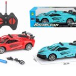AUTO R/C 4 CANALES RECARGABLE CELESTE 413238