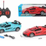 AUTO R/C 4 CANALES RECARGABLE ROJO 413247