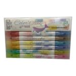 RESALTADOR BICOLOR*6 GLITTER UNITOYS SY9904