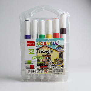 MARCADORES ACRILICOS EN VALIJA *12 UNITOYS SY9776