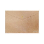 SOBRE PLASTICO TALBOT A4 C/BOTON GLITTER DORADO 5031