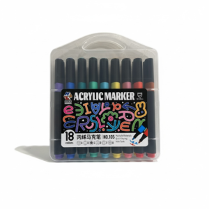 MARCADORES ACRILICOS BRUSH EN VALIJA *18 UNITOYS SY9848 / SY10222