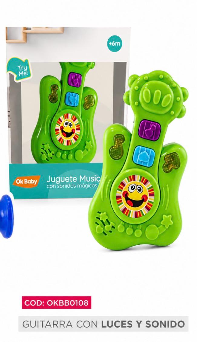 WhatsApp Image 2026-07-23 at 19.50.03 GUITARRA CON LUCES Y SONIDO OKBB0108 - Imagen 1
